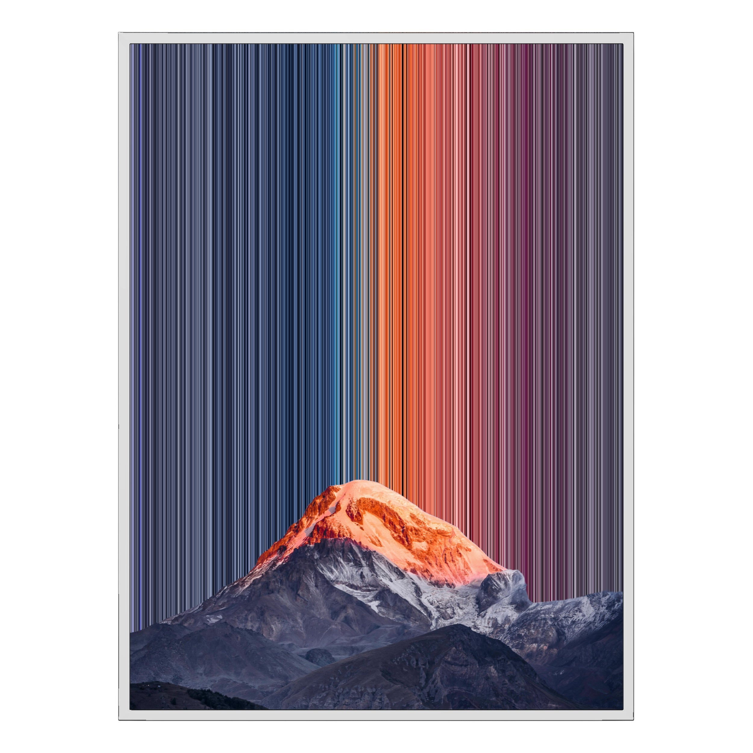 34×42" Metallic Float Frame Canvas - White Frame variant