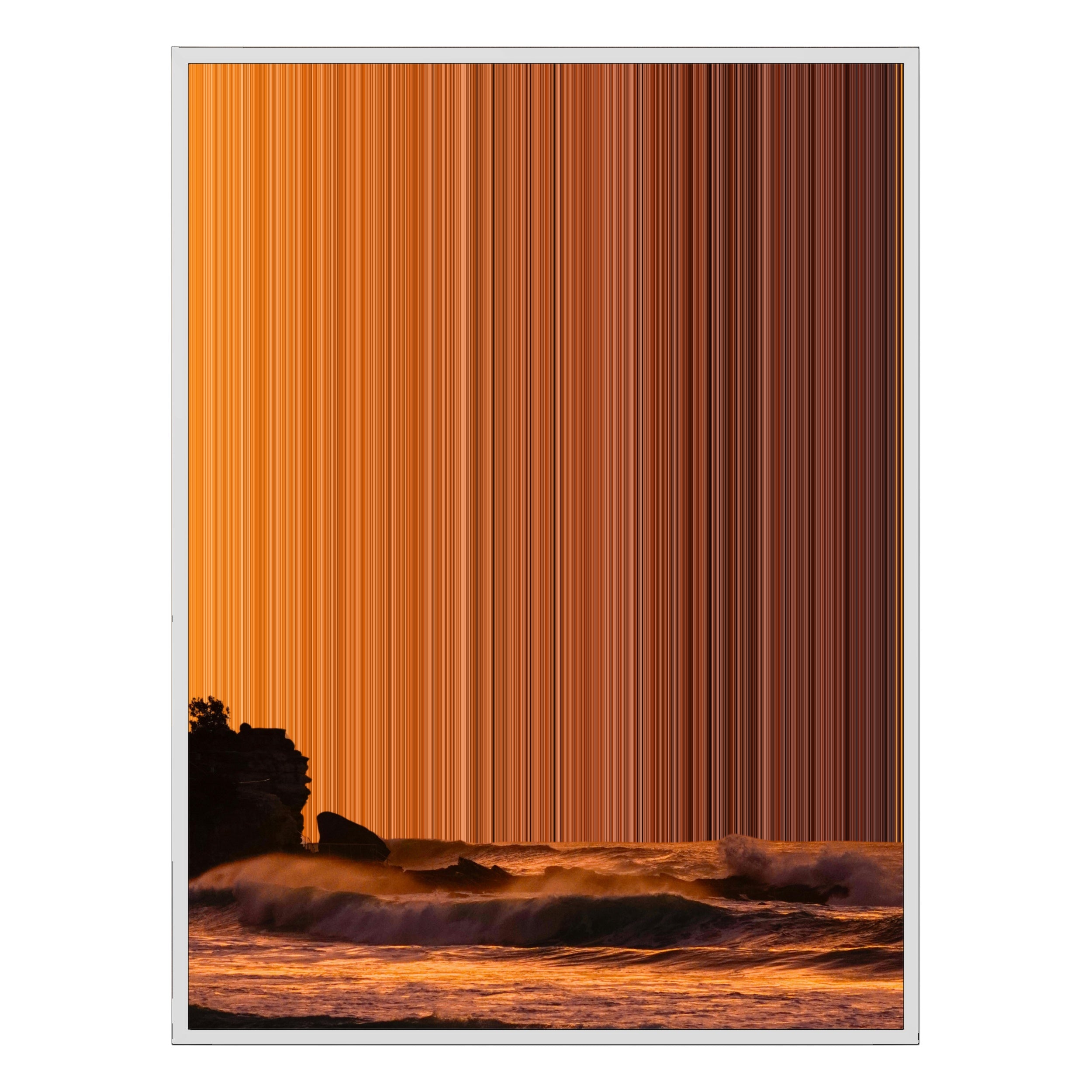 34×42" Metallic Float Frame Canvas - White Frame variant