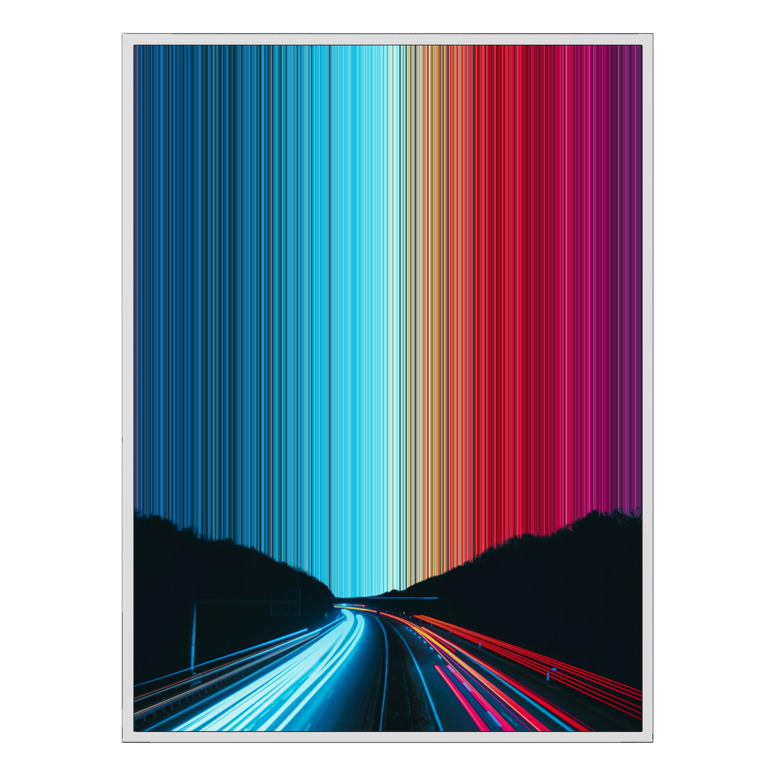 34×42" Metallic Float Frame Canvas - White Frame variant