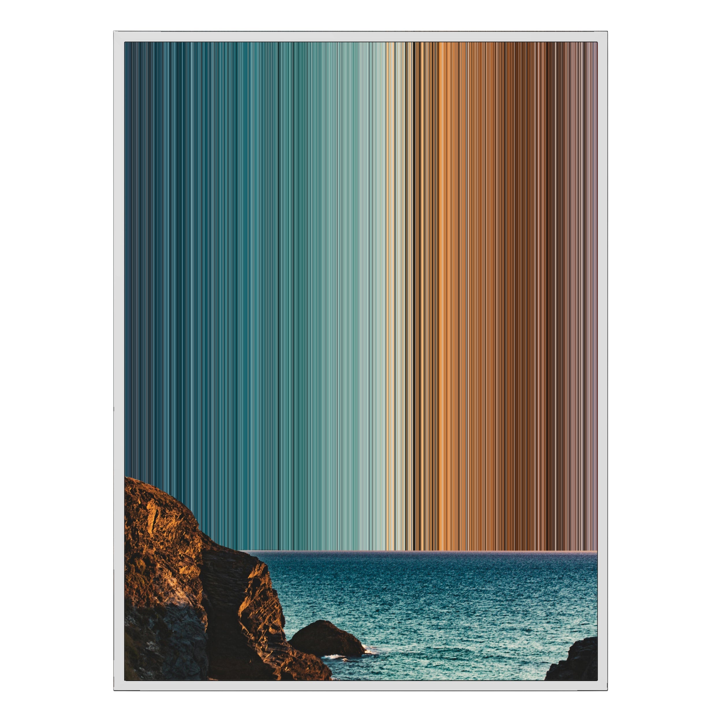 34×42" Metallic Float Frame Canvas - White Frame variant