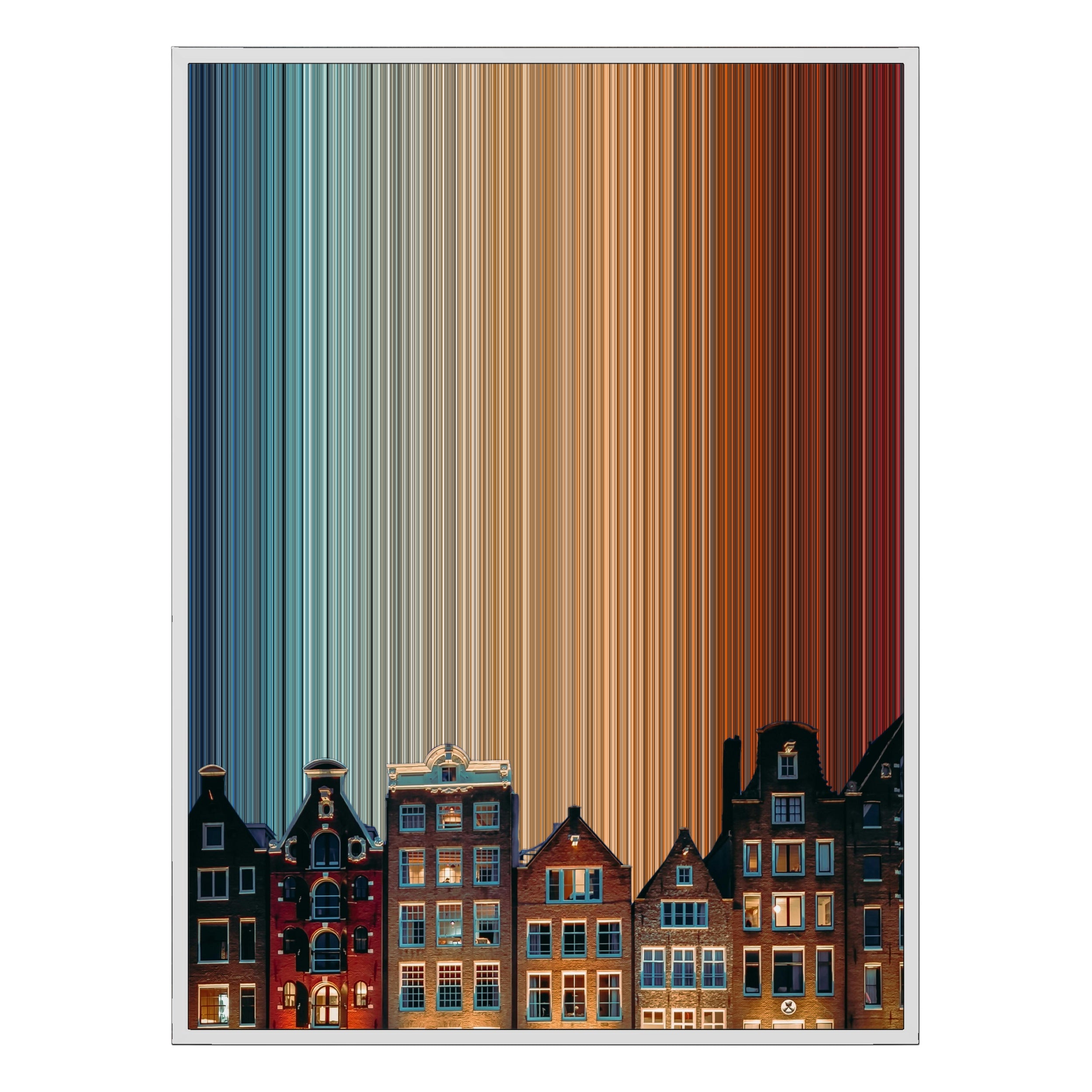 34×42" Metallic Float Frame Canvas - White Frame variant