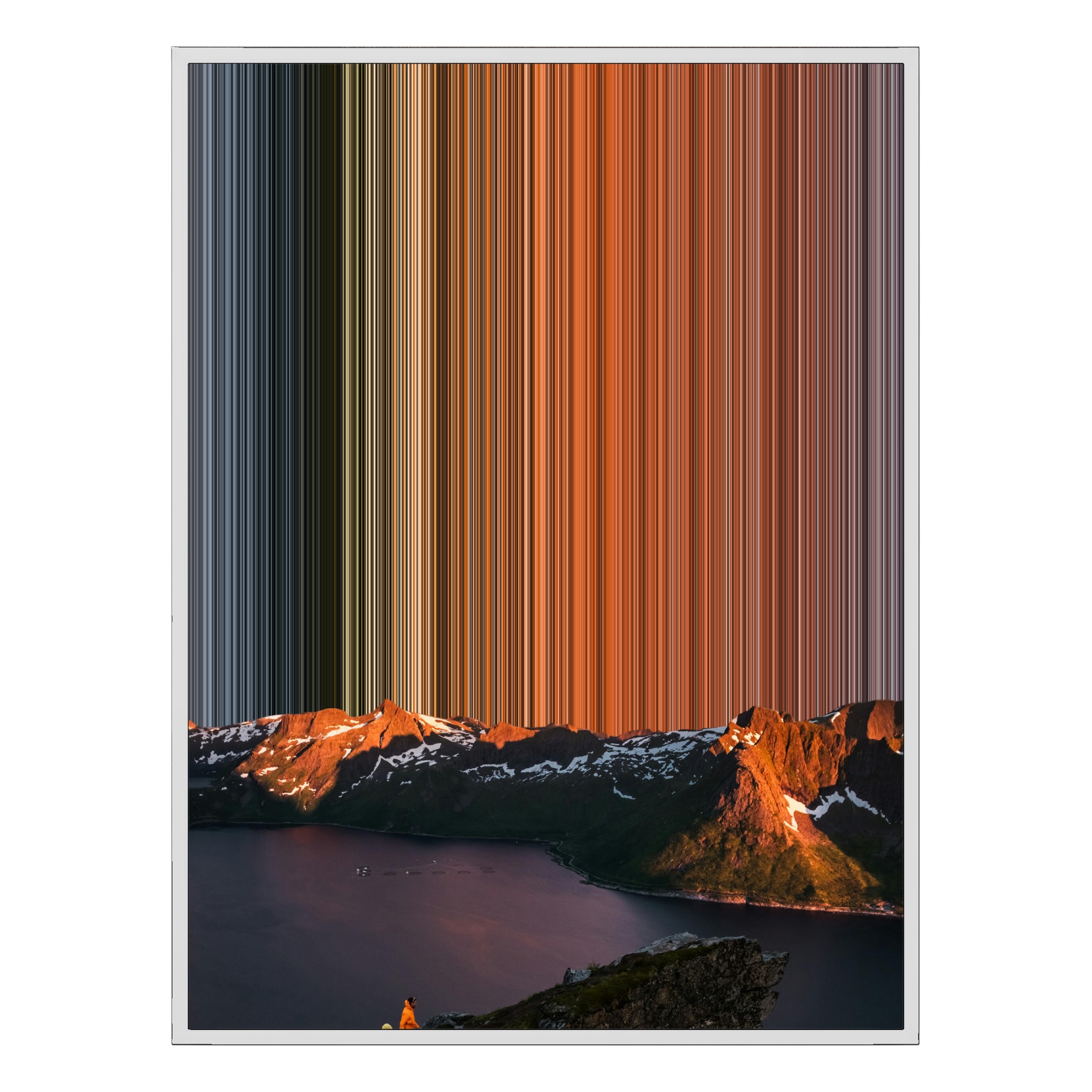 34×42" Metallic Float Frame Canvas - White Frame variant