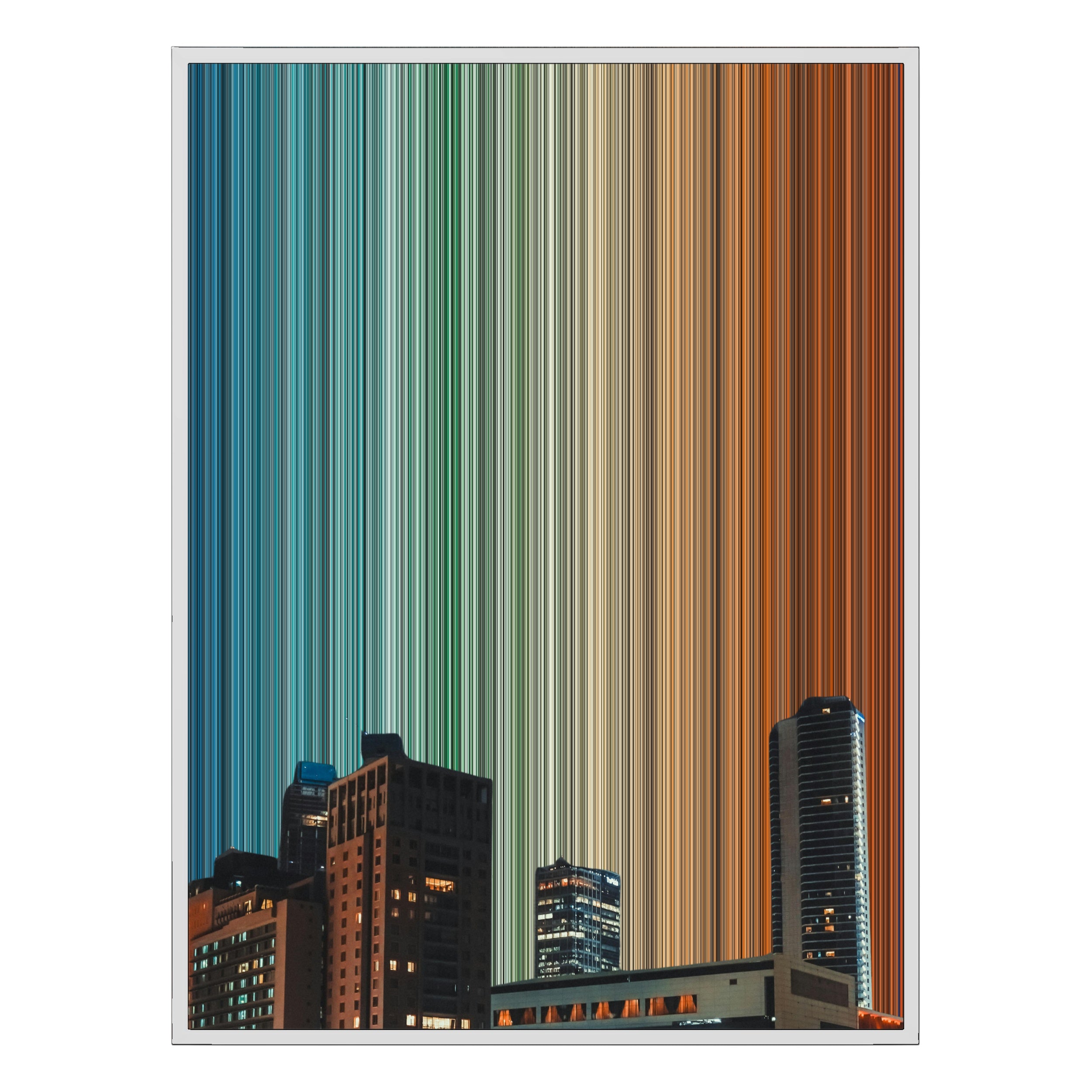 34×42" Metallic Float Frame Canvas - White Frame variant