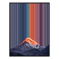 34×46" Metallic Float Frame Canvas - Black Frame variant