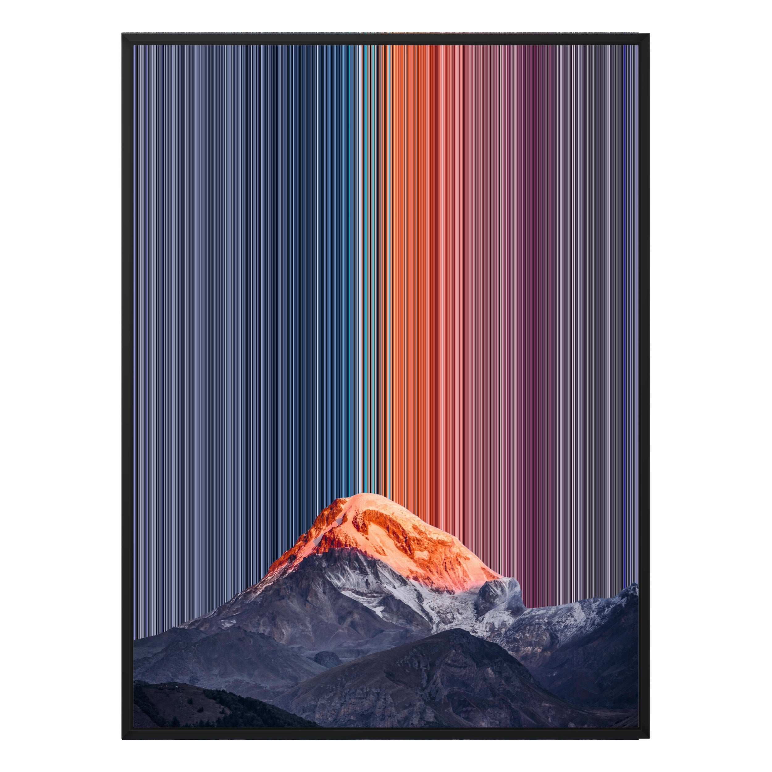 34×46" Metallic Float Frame Canvas - Black Frame variant