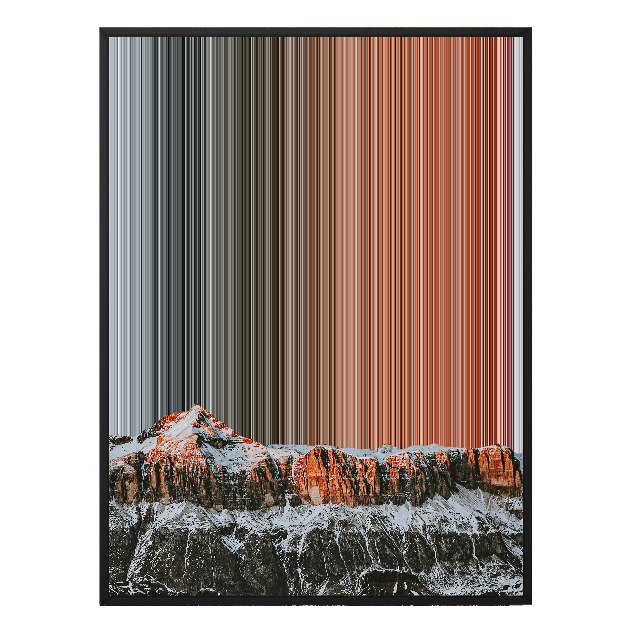34×46" Metallic Float Frame Canvas - Black Frame variant