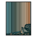 34×46" Metallic Float Frame Canvas - Black Frame variant