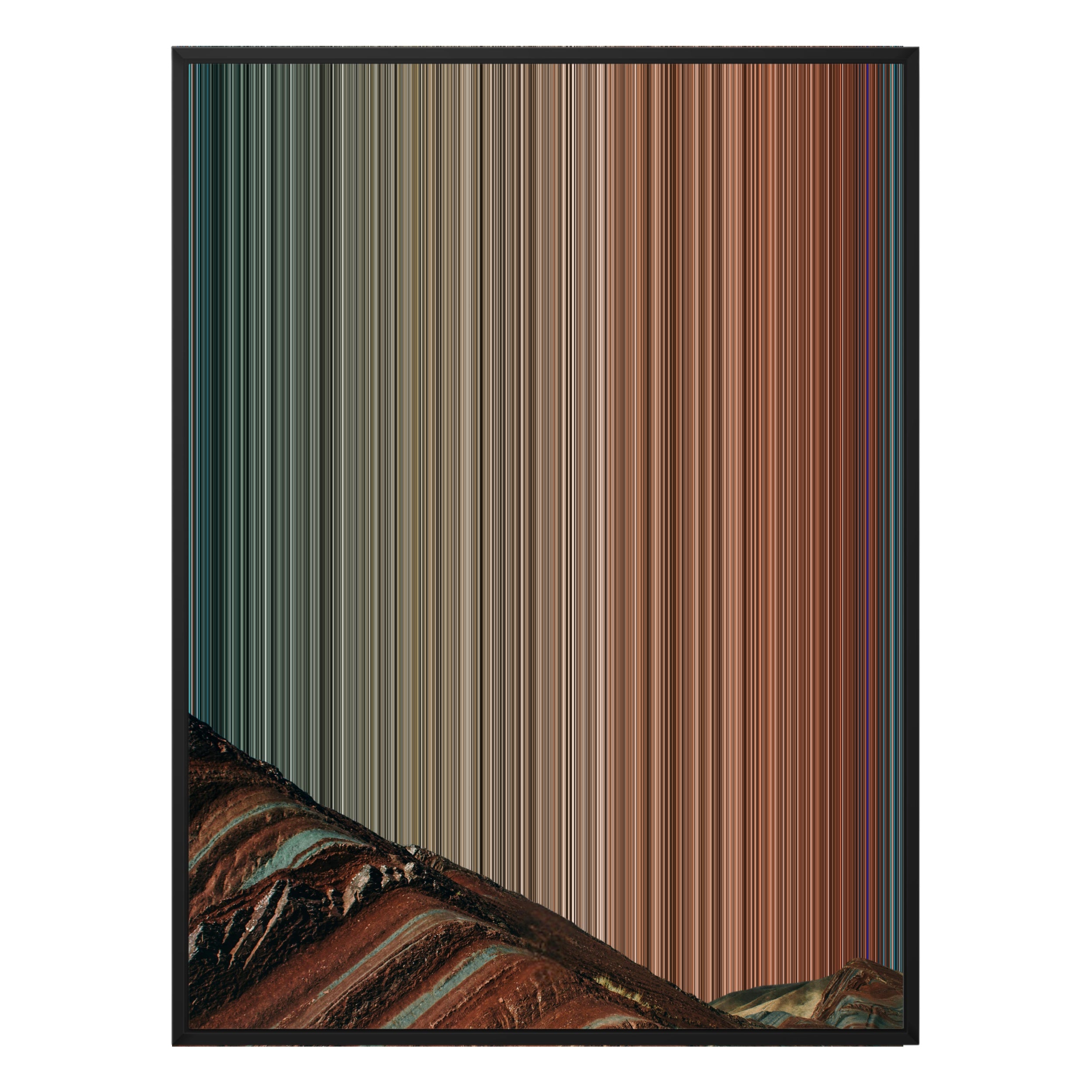34×46" Metallic Float Frame Canvas - Black Frame variant