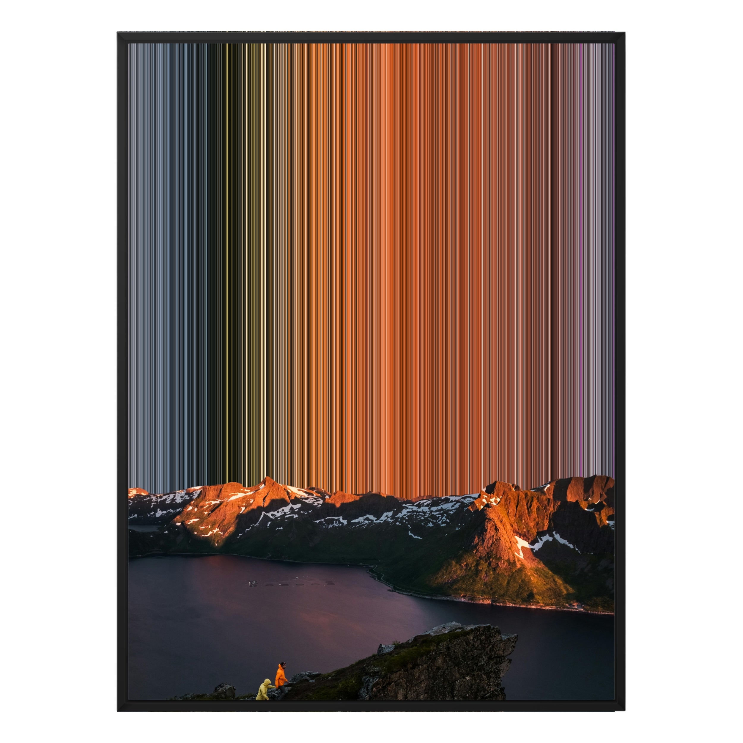 34×46" Metallic Float Frame Canvas - Black Frame variant