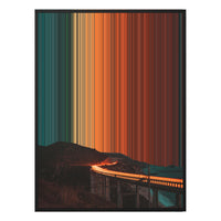 34×46" Metallic Float Frame Canvas - Black Frame variant