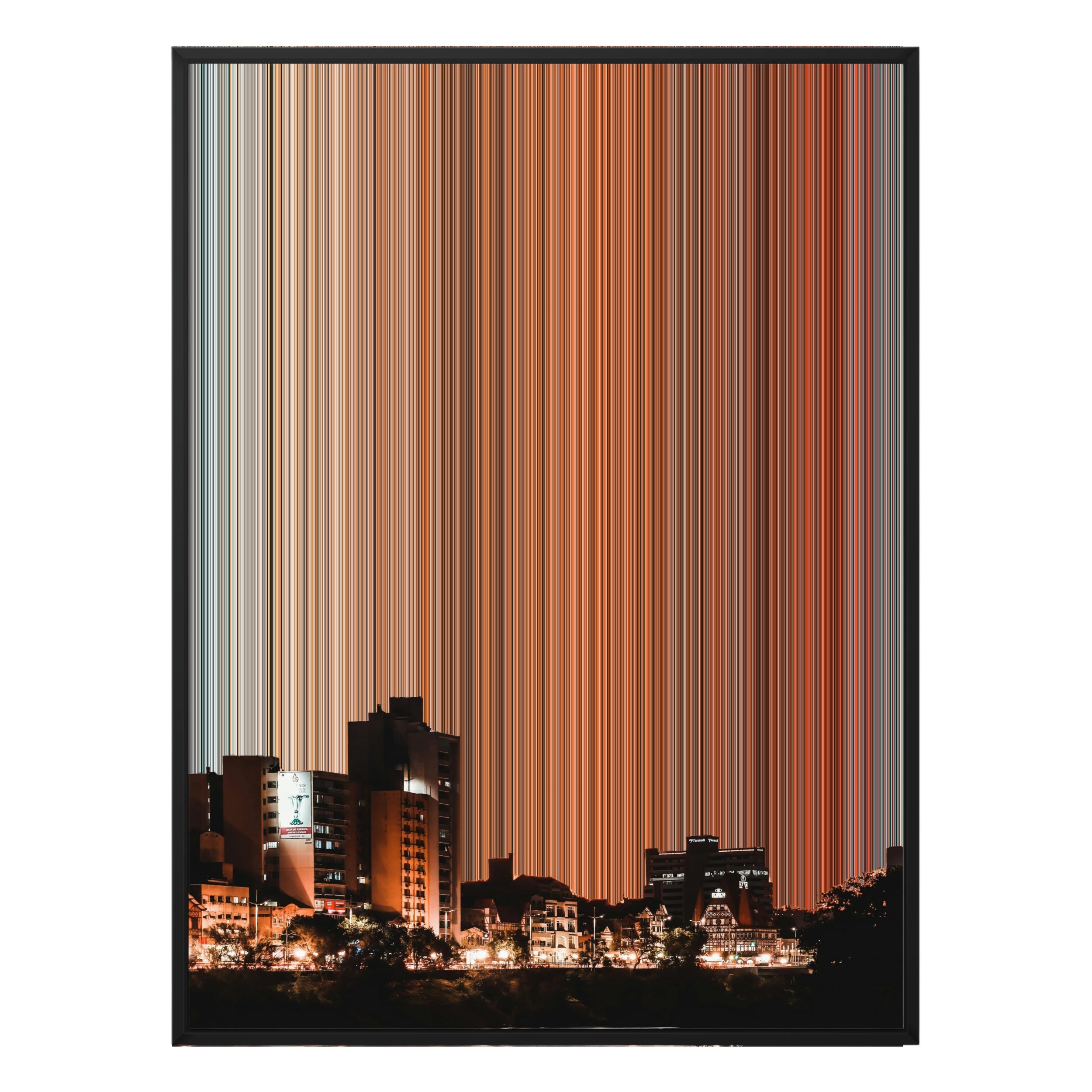 34×46" Metallic Float Frame Canvas - Black Frame variant