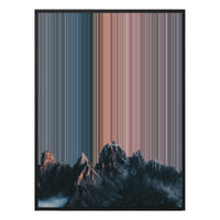 34×46" Metallic Float Frame Canvas - Black Frame variant