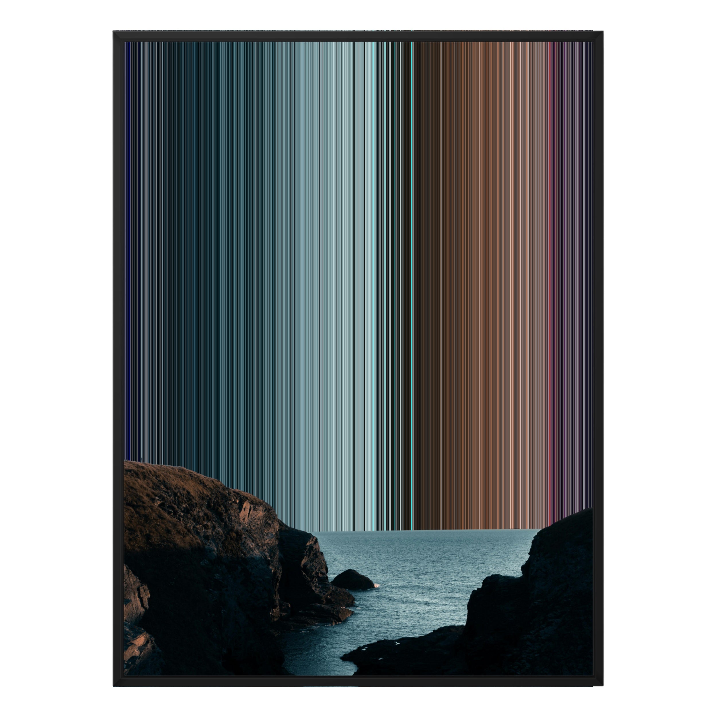 34×46" Metallic Float Frame Canvas - Black Frame variant