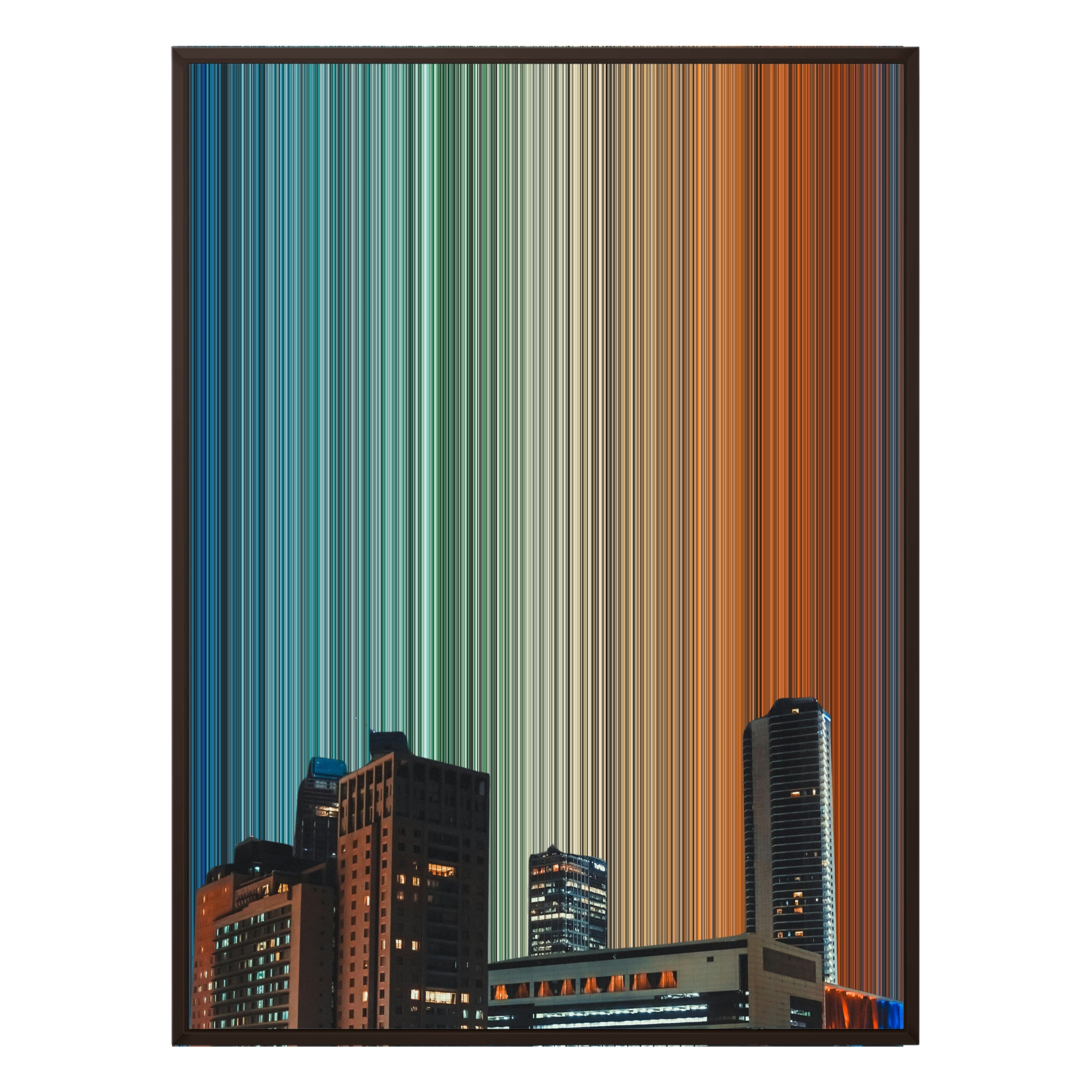 34×46" Metallic Float Frame Canvas - Brown Frame variant