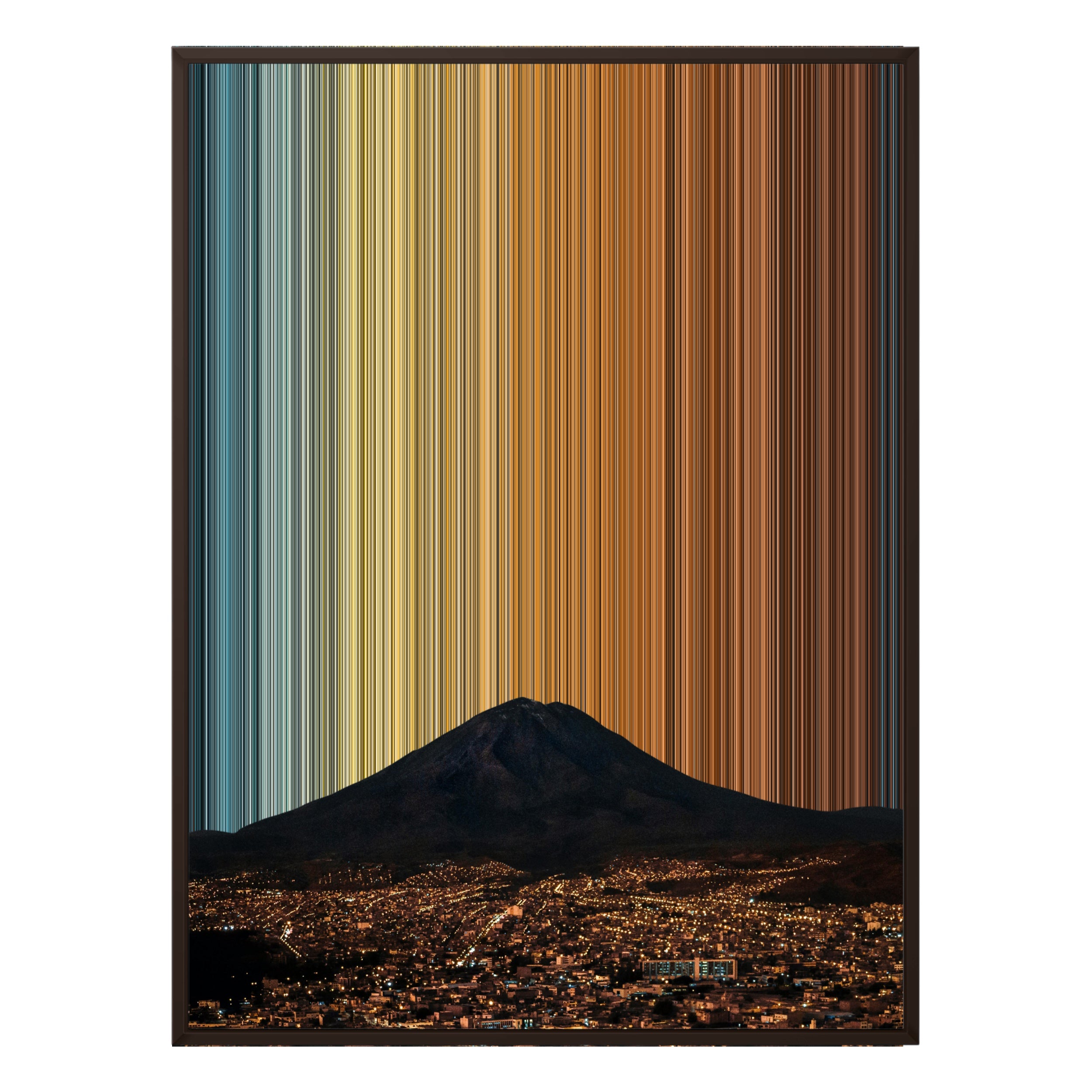 34×46" Metallic Float Frame Canvas - Brown Frame variant