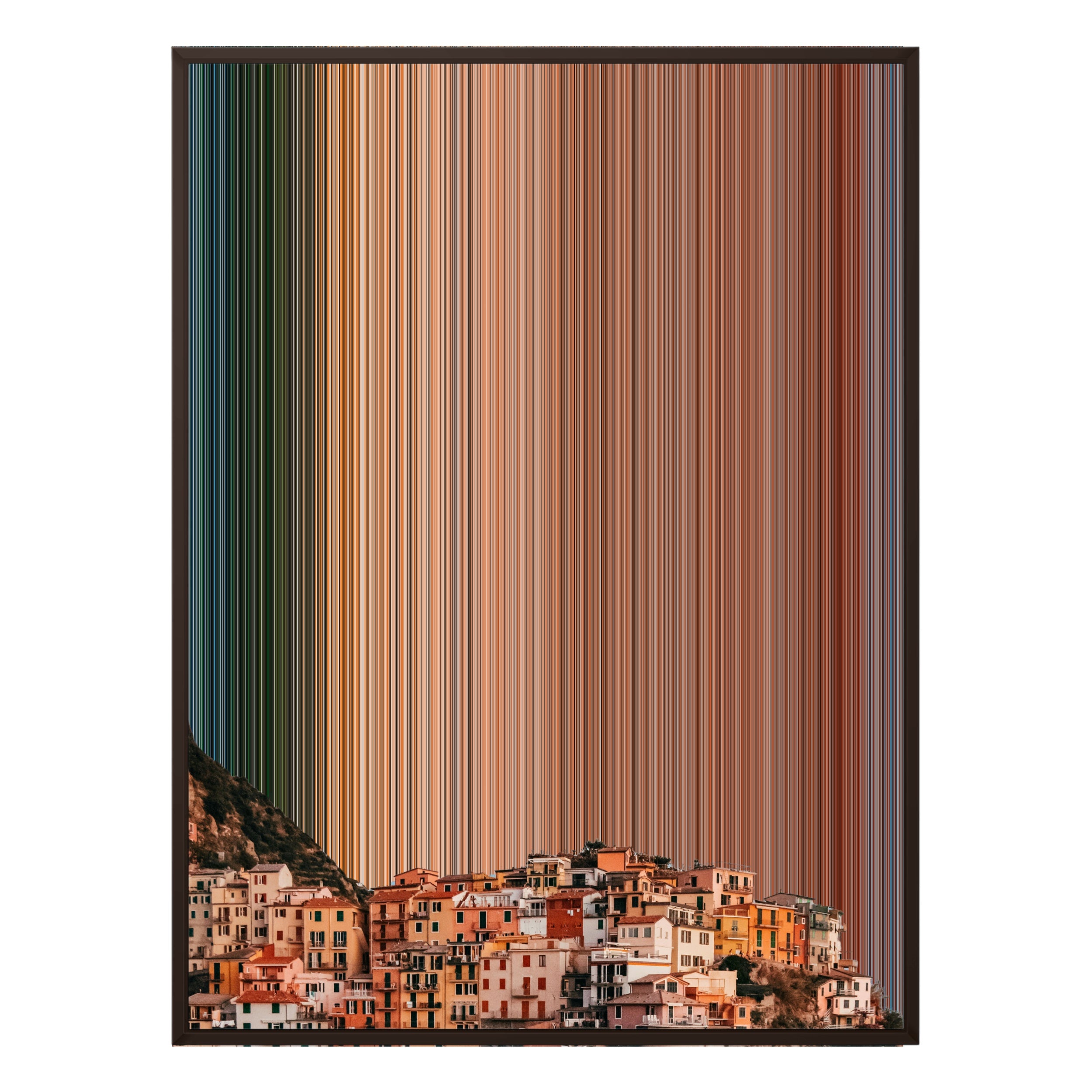 34×46" Metallic Float Frame Canvas - Brown Frame variant