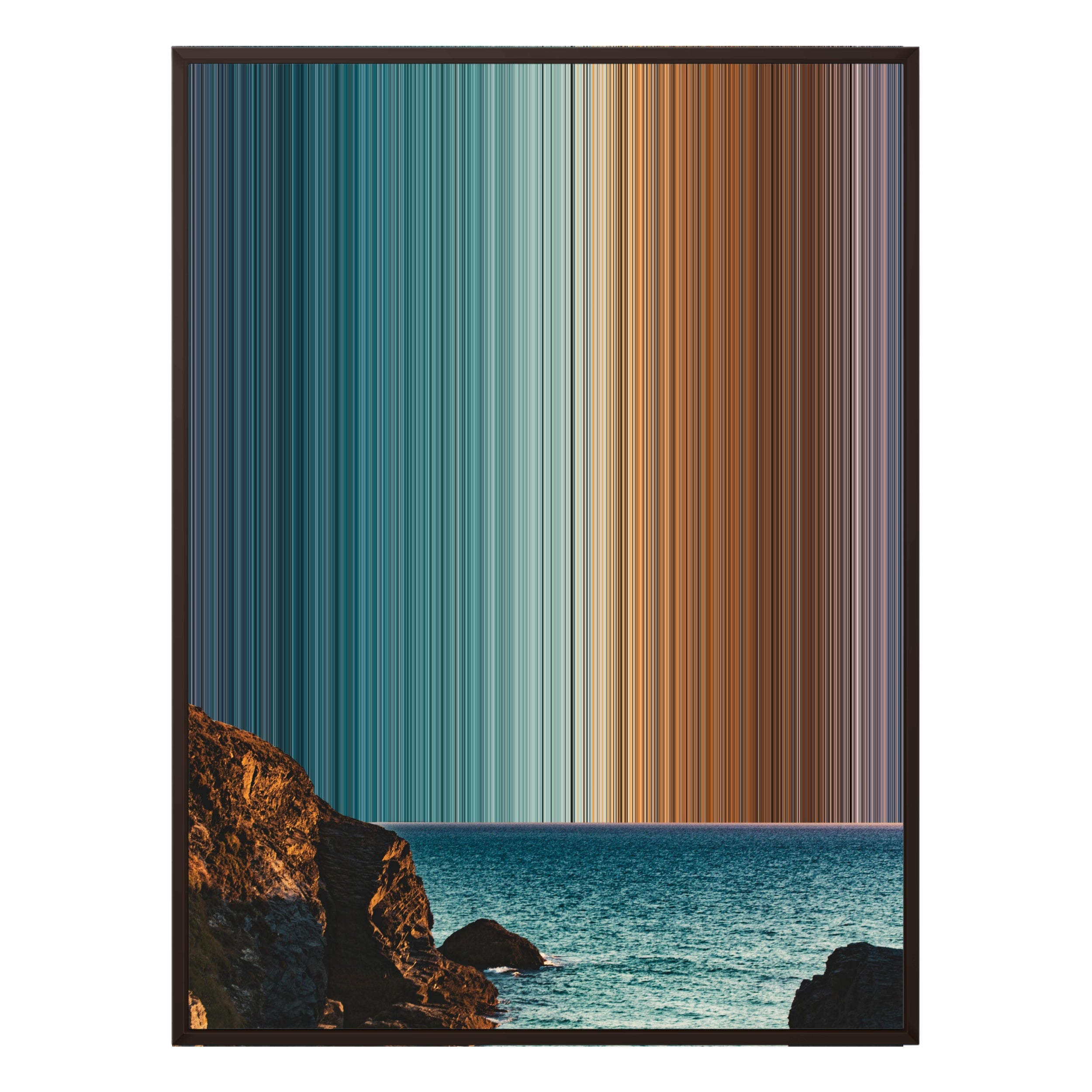34×46" Metallic Float Frame Canvas - Brown Frame variant
