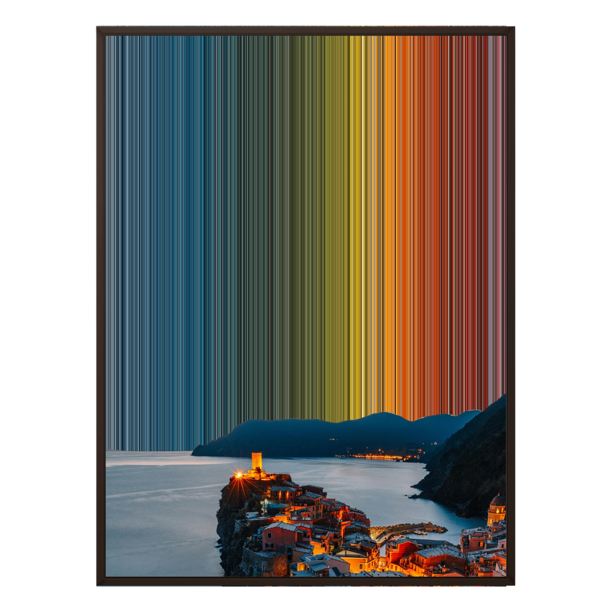 34×46" Metallic Float Frame Canvas - Brown Frame variant