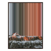 34×46" Metallic Float Frame Canvas - Brown Frame variant