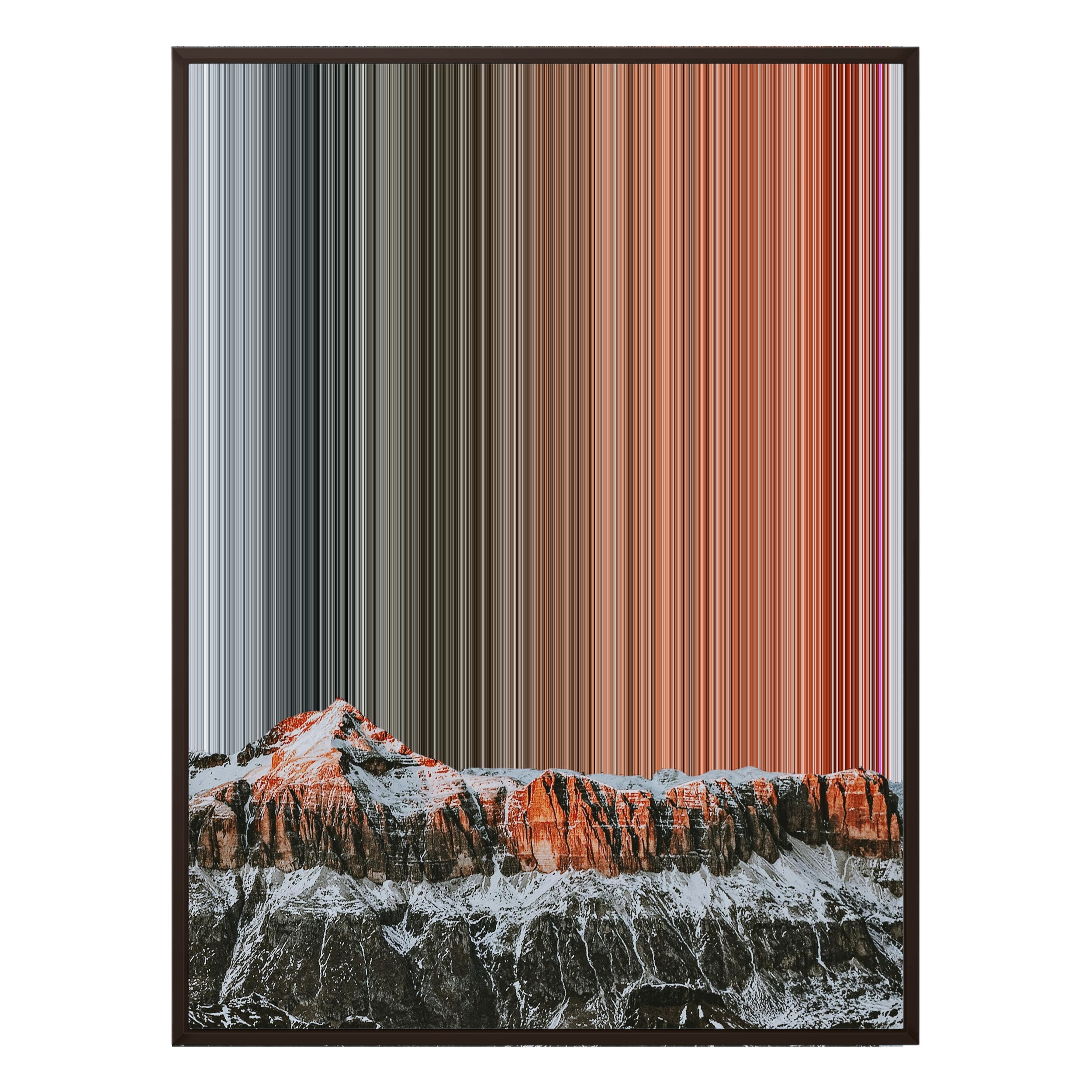 34×46" Metallic Float Frame Canvas - Brown Frame variant