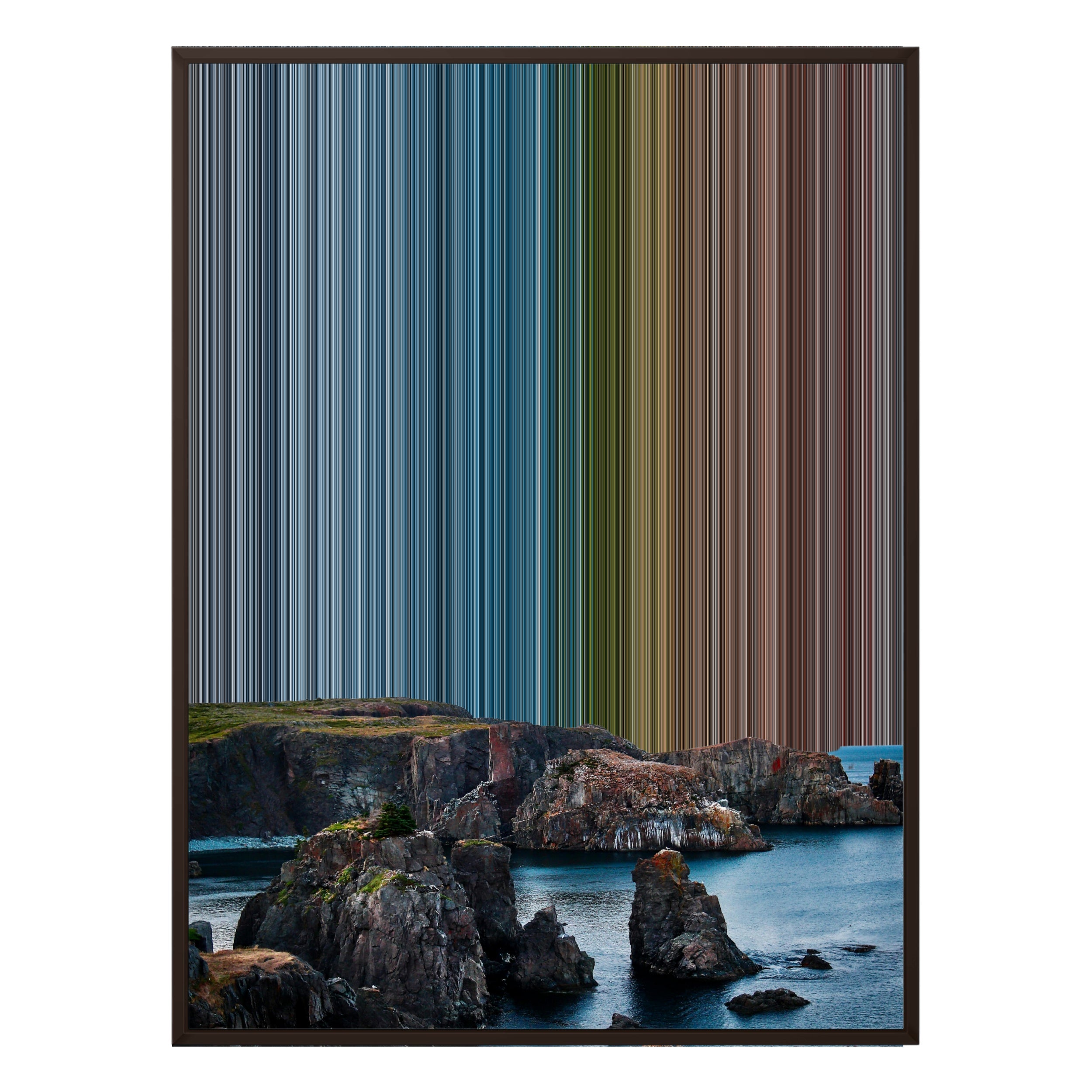 34×46" Metallic Float Frame Canvas - Brown Frame variant