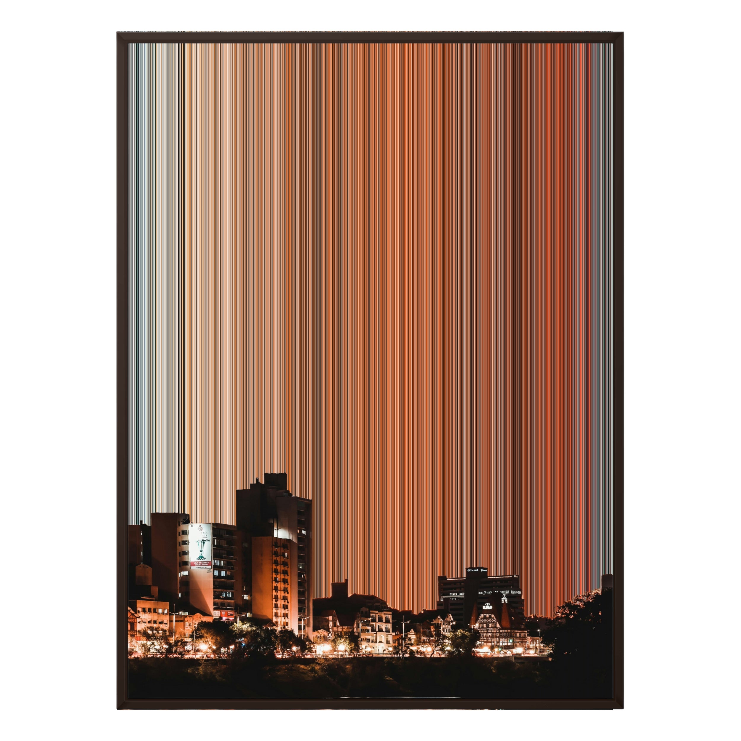 34×46" Metallic Float Frame Canvas - Brown Frame variant