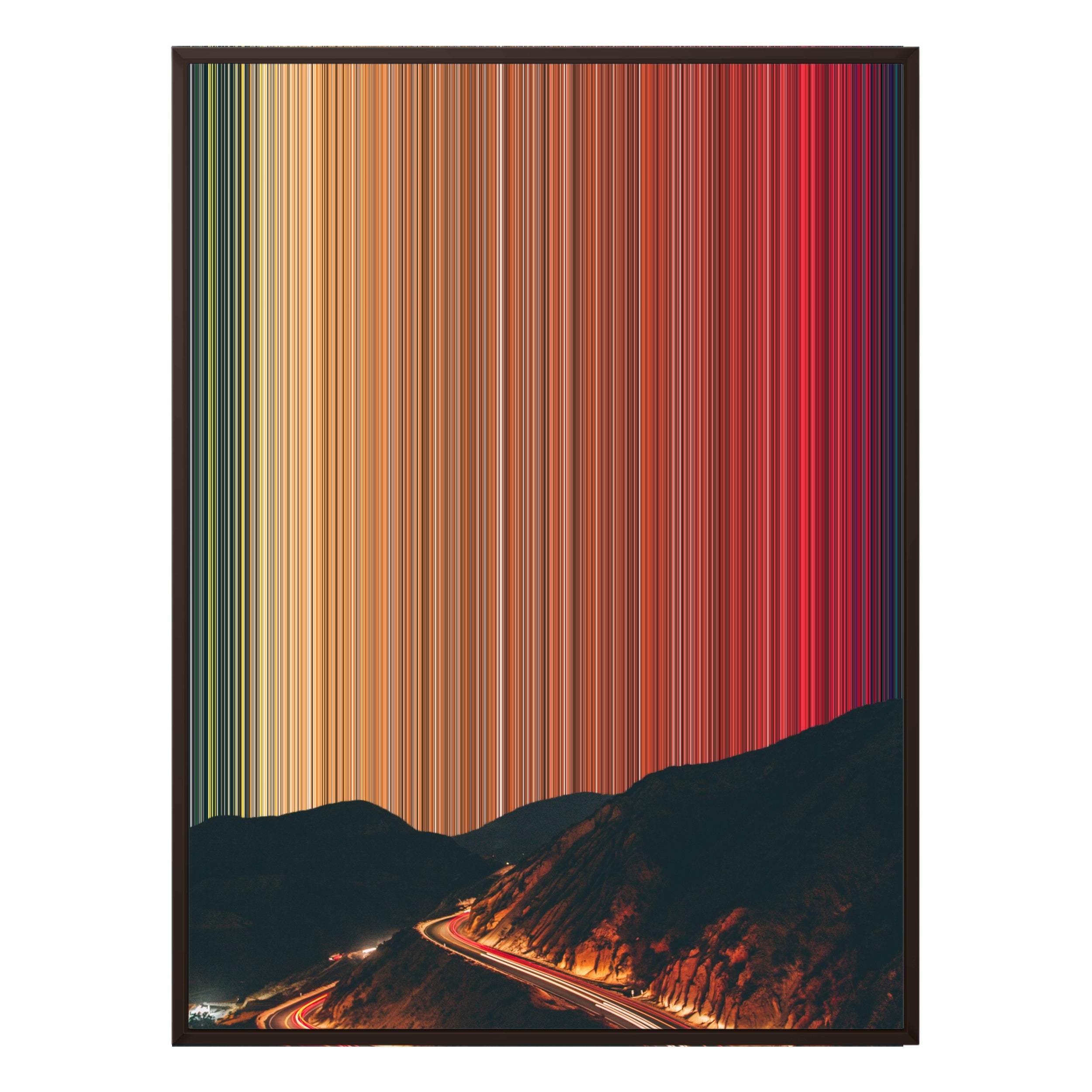 34×46" Metallic Float Frame Canvas - Brown Frame variant