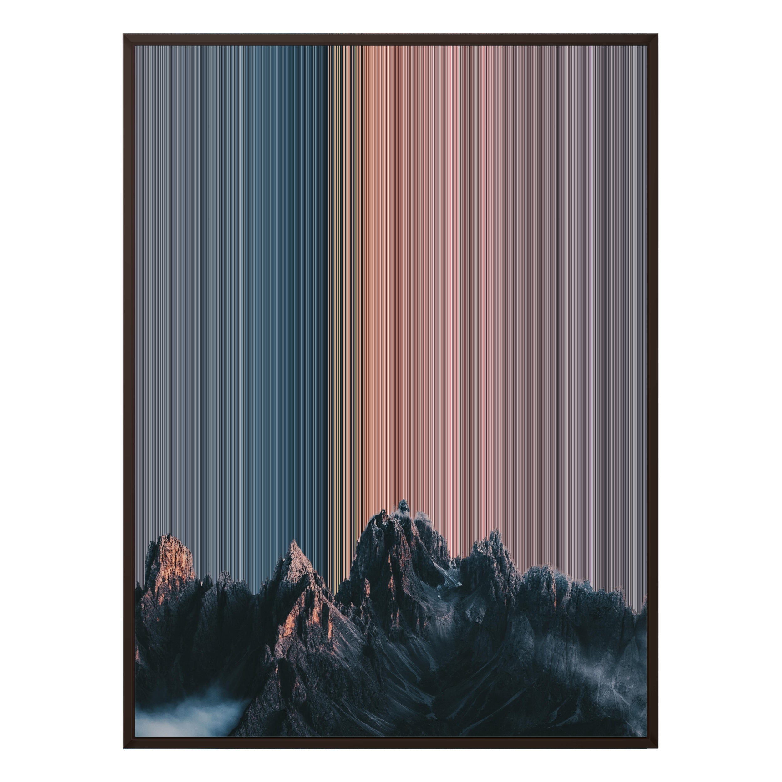 34×46" Metallic Float Frame Canvas - Brown Frame variant