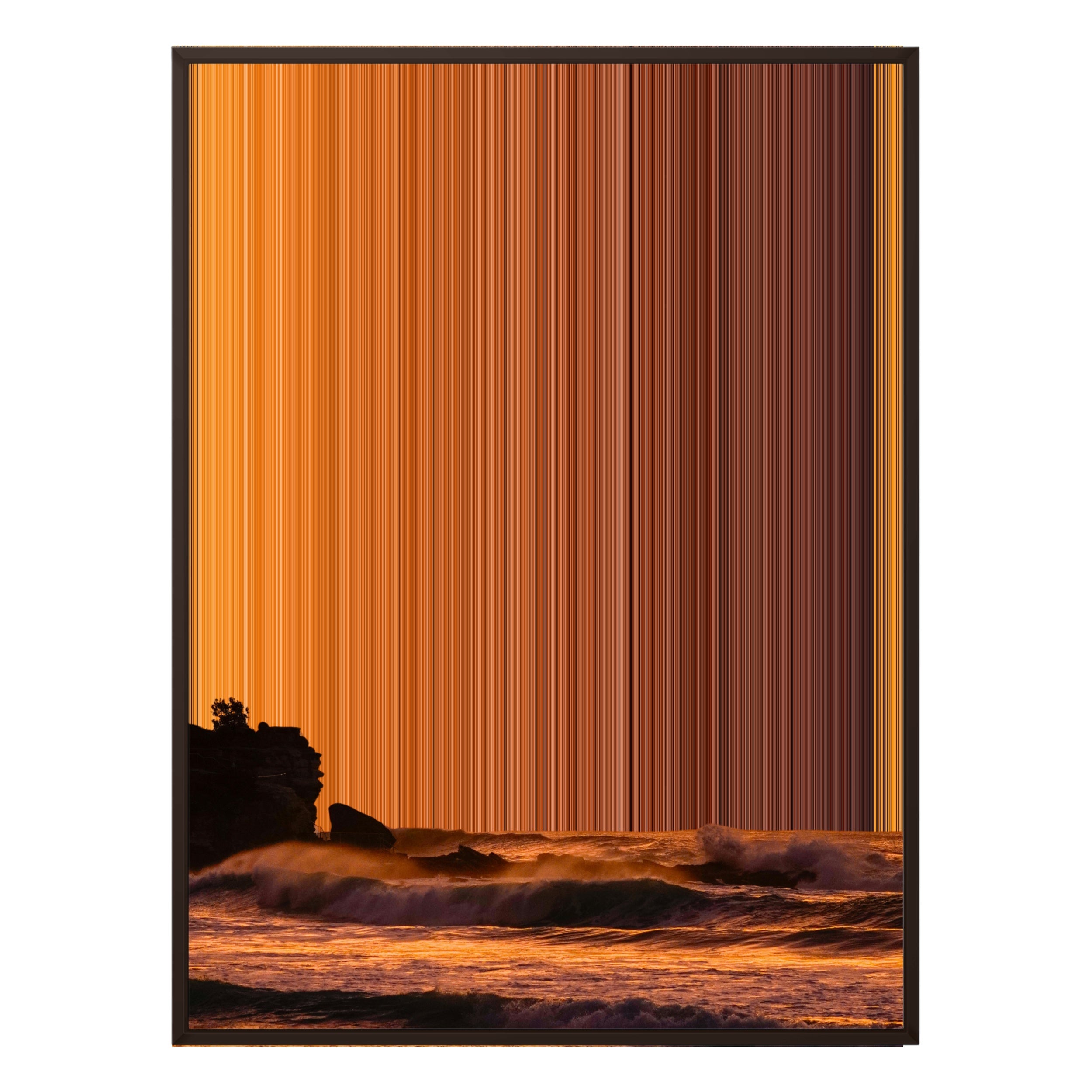 34×46" Metallic Float Frame Canvas - Brown Frame variant