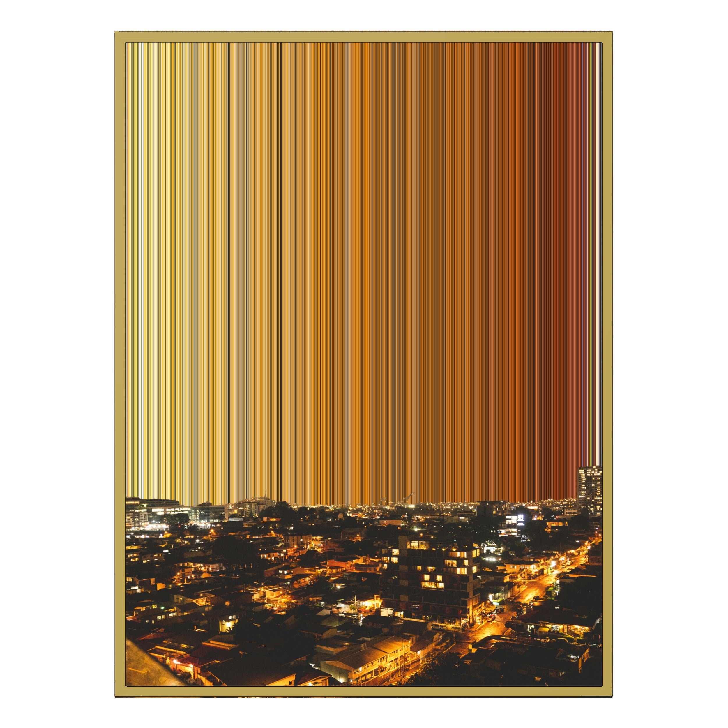34×46" Metallic Float Frame Canvas - Gold Frame variant