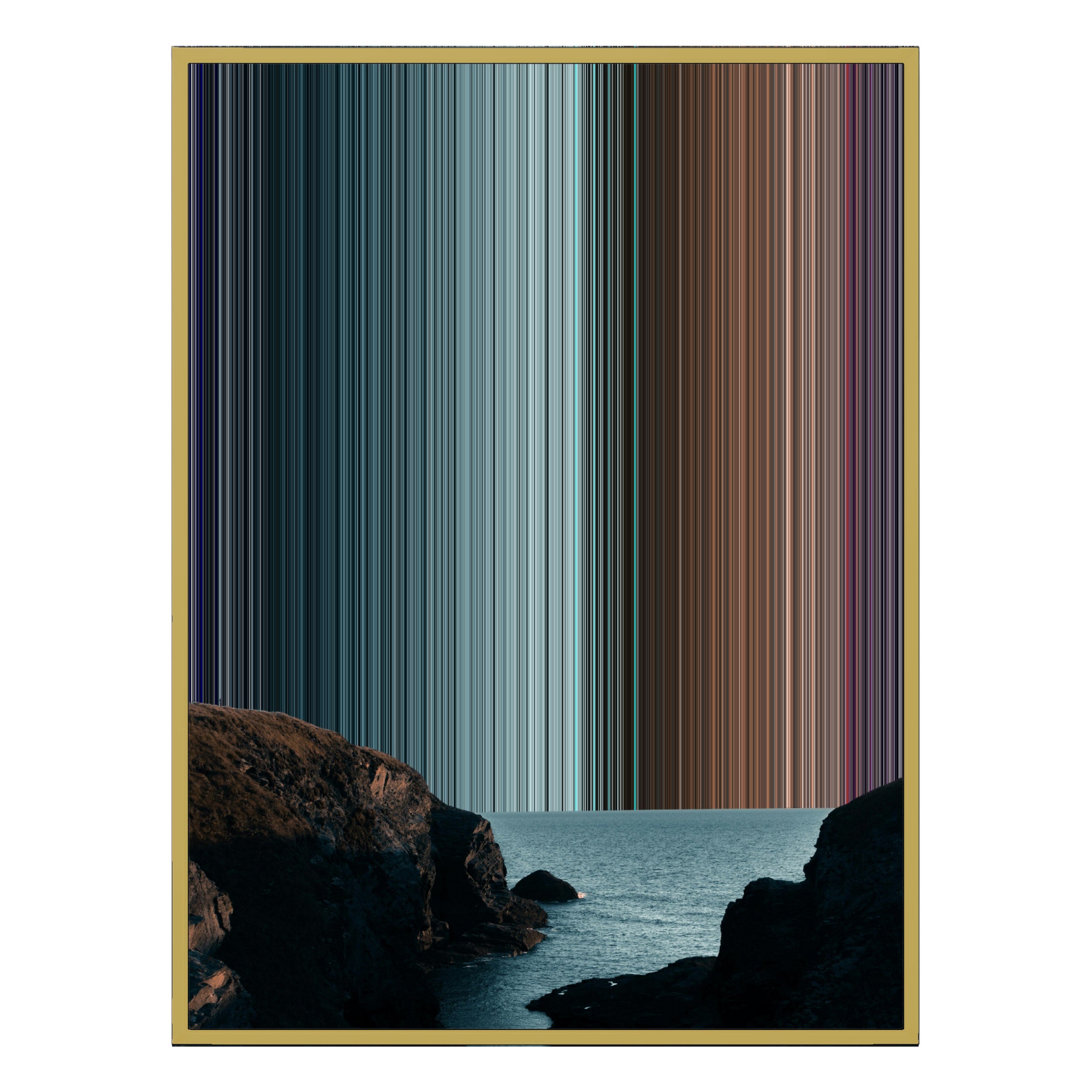 34×46" Metallic Float Frame Canvas - Gold Frame variant