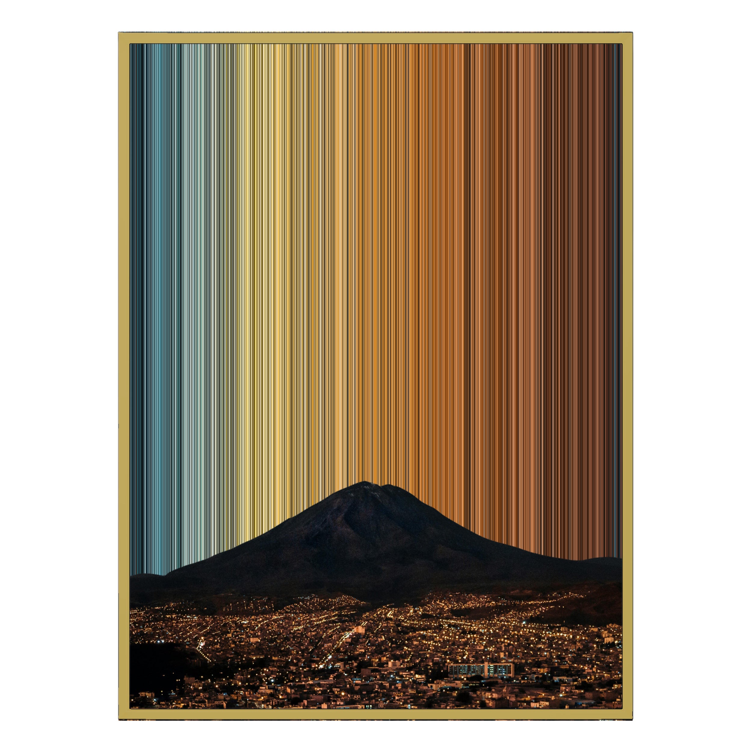 34×46" Metallic Float Frame Canvas - Gold Frame variant