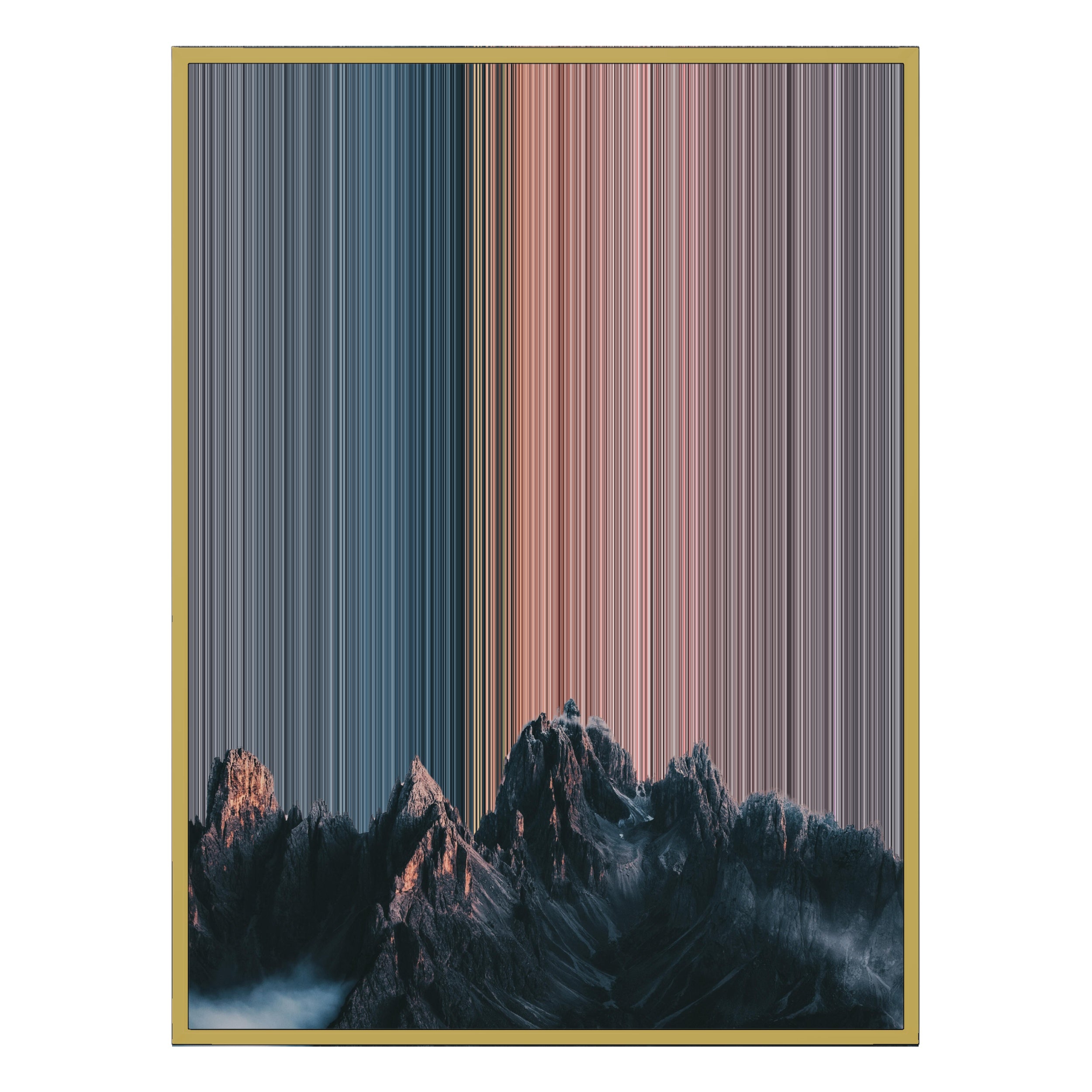 34×46" Metallic Float Frame Canvas - Gold Frame variant