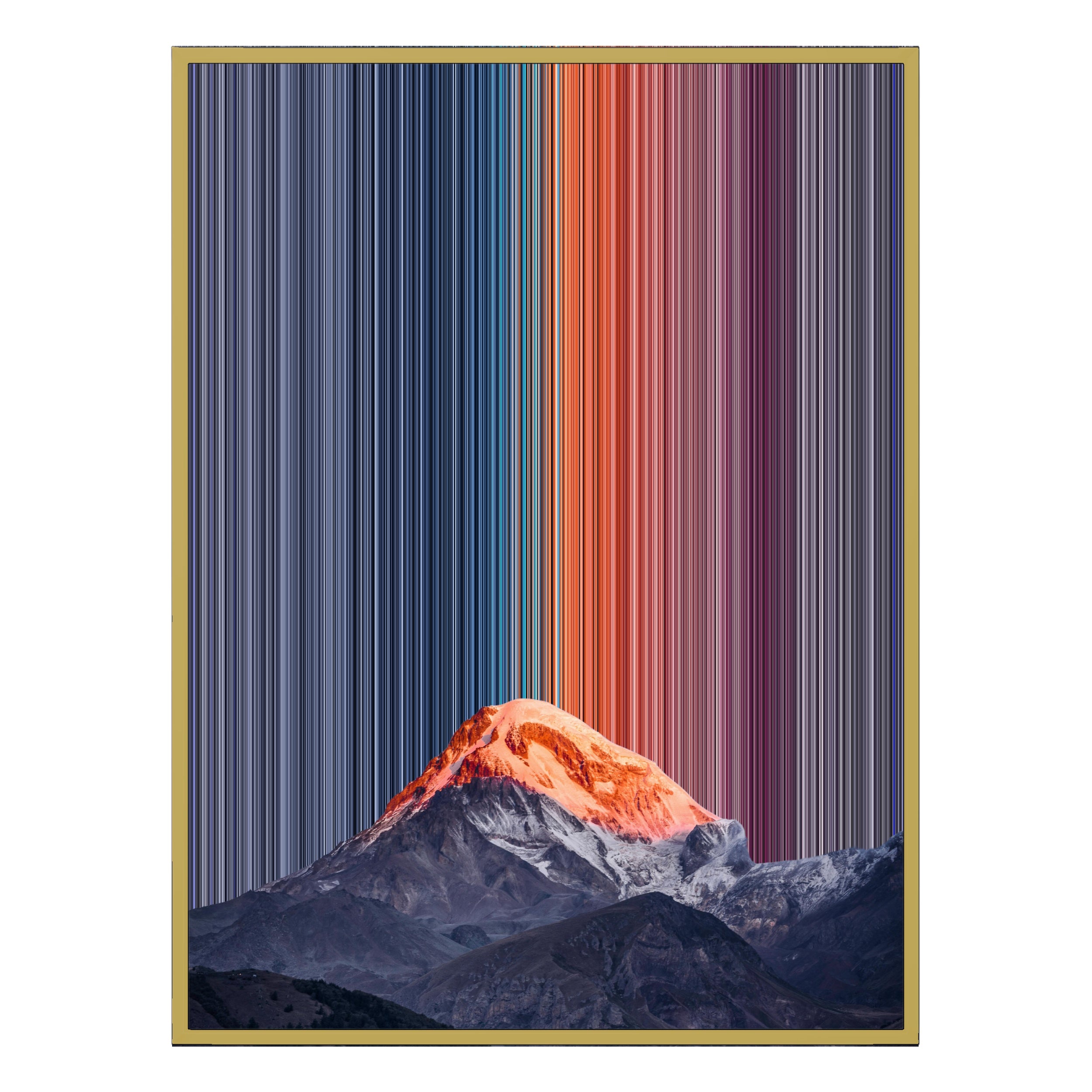 34×46" Metallic Float Frame Canvas - Gold Frame variant