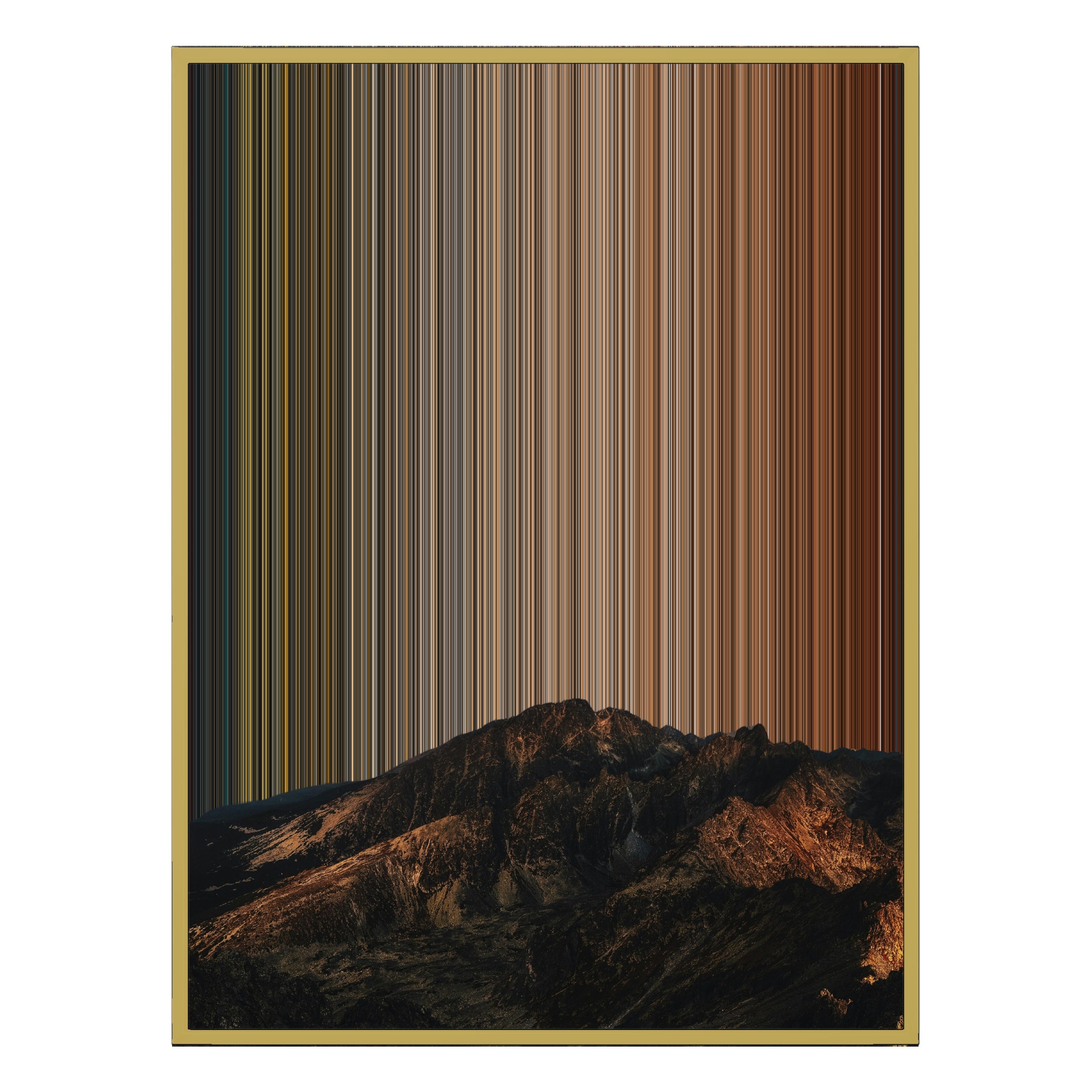 34×46" Metallic Float Frame Canvas - Gold Frame variant