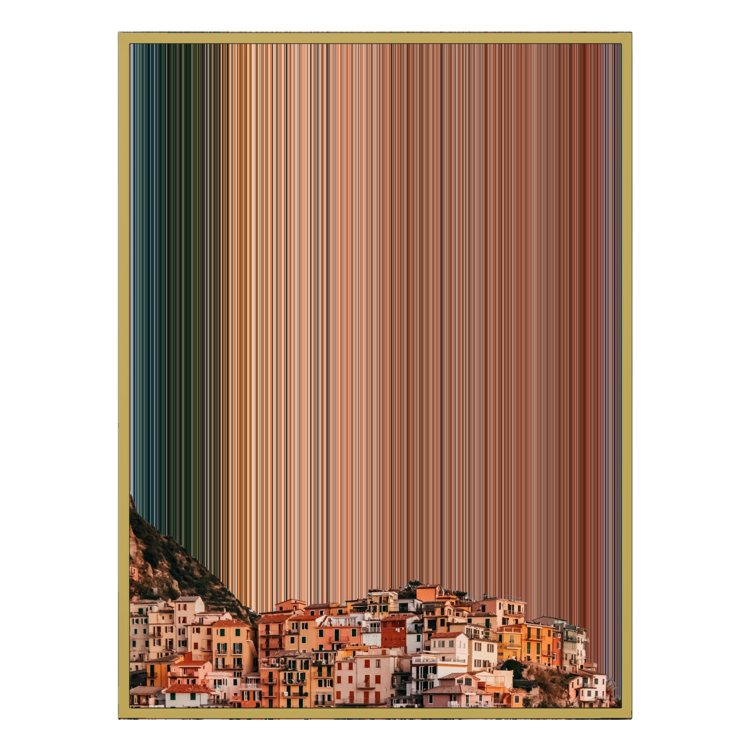 34×46" Metallic Float Frame Canvas - Gold Frame variant