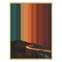 34×46" Metallic Float Frame Canvas - Gold Frame variant