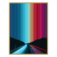 34×46" Metallic Float Frame Canvas - Gold Frame variant