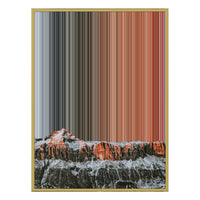 34×46" Metallic Float Frame Canvas - Gold Frame variant