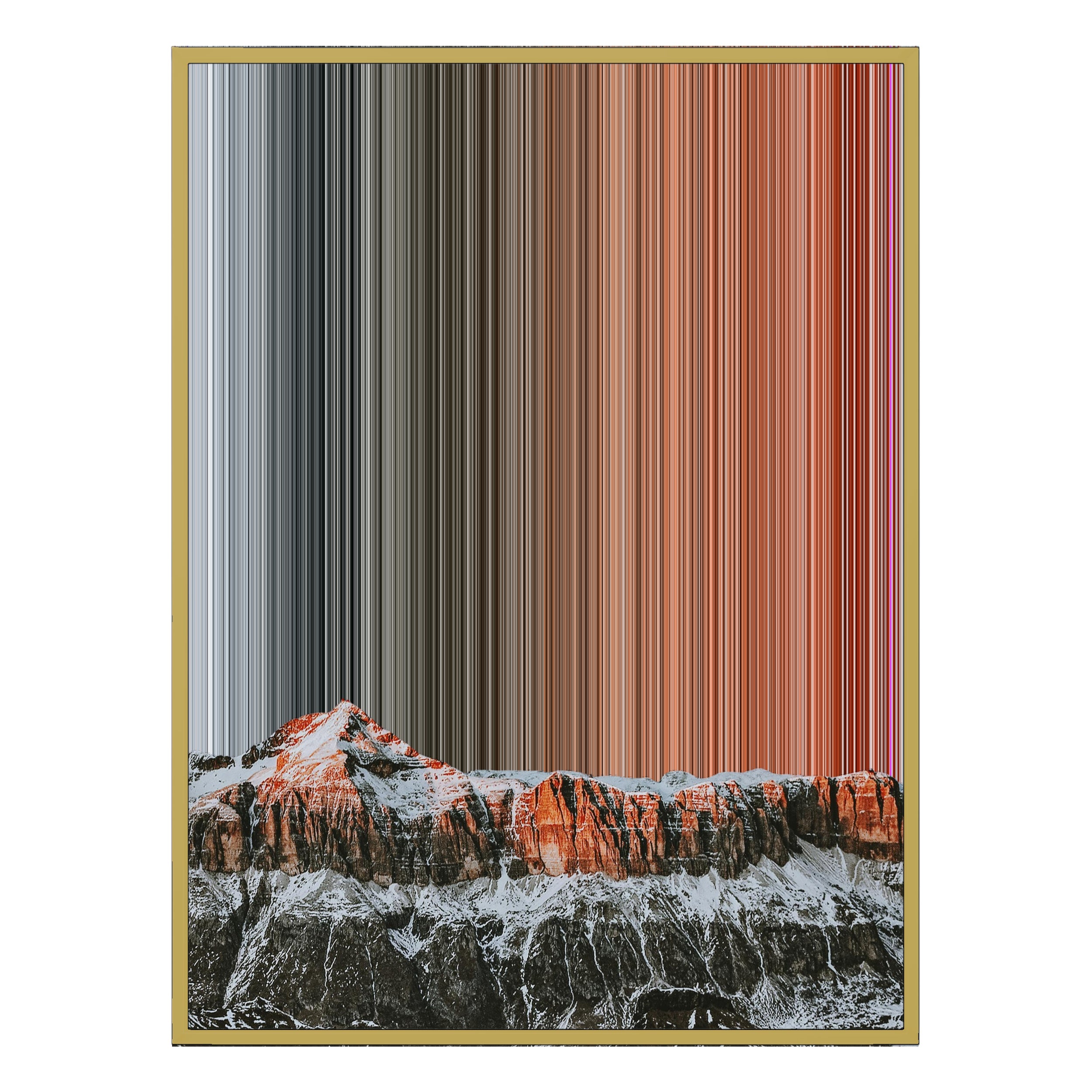 34×46" Metallic Float Frame Canvas - Gold Frame variant