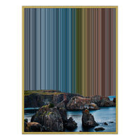 34×46" Metallic Float Frame Canvas - Gold Frame variant