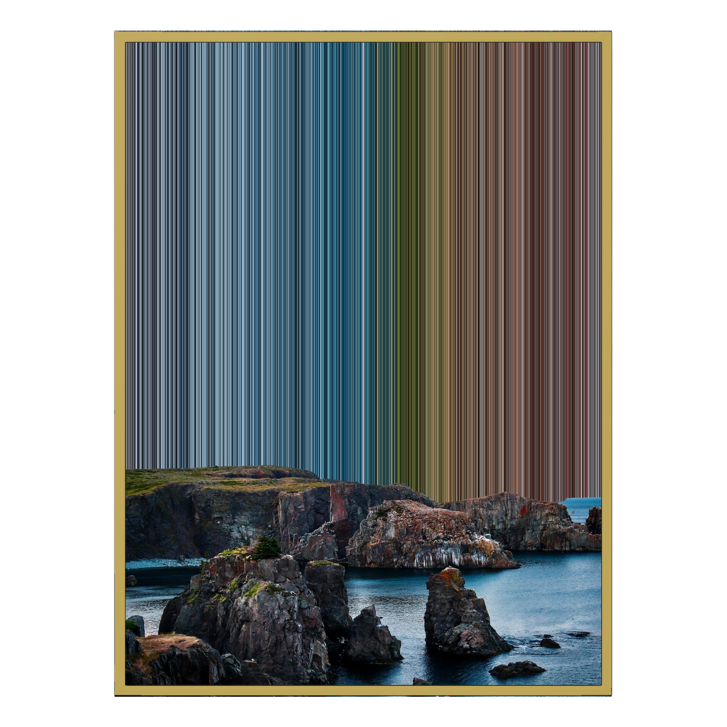 34×46" Metallic Float Frame Canvas - Gold Frame variant