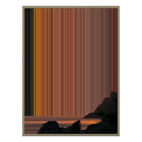 34×46" Metallic Float Frame Canvas - Natural Frame variant