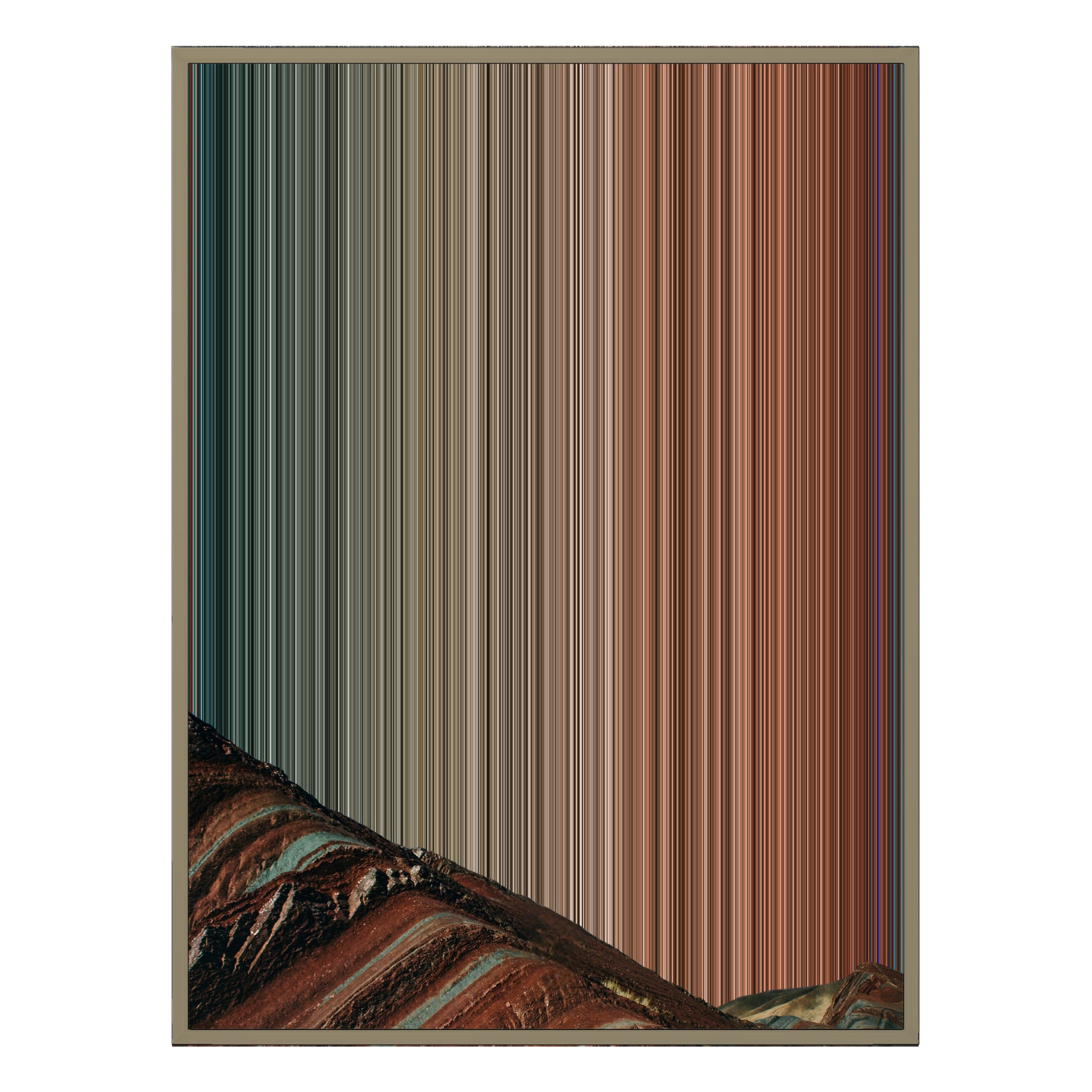34×46" Metallic Float Frame Canvas - Natural Frame variant