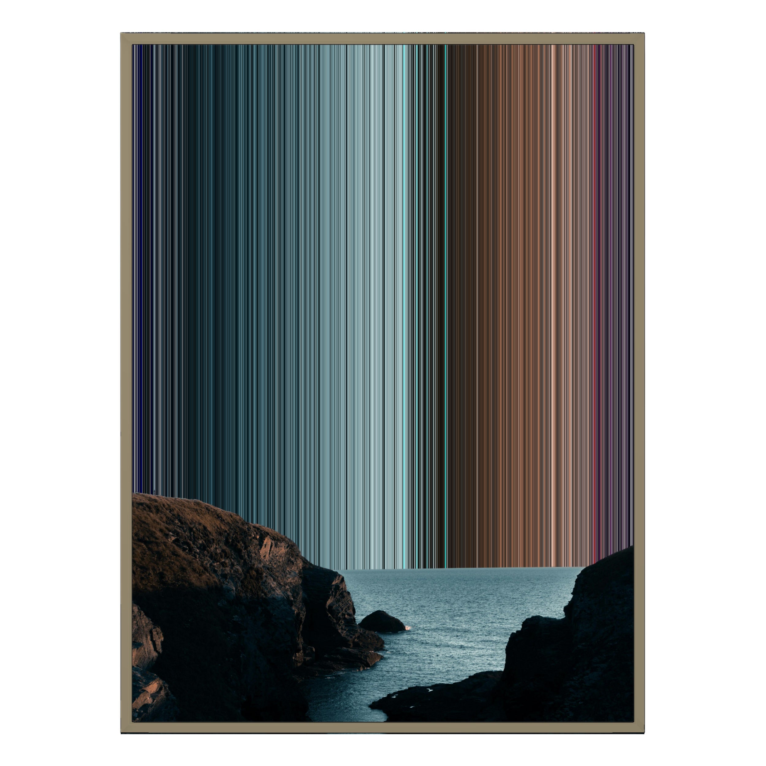 34×46" Metallic Float Frame Canvas - Natural Frame variant