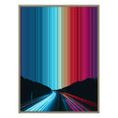 34×46" Metallic Float Frame Canvas - Natural Frame variant