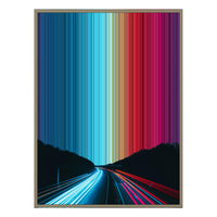 34×46" Metallic Float Frame Canvas - Natural Frame variant