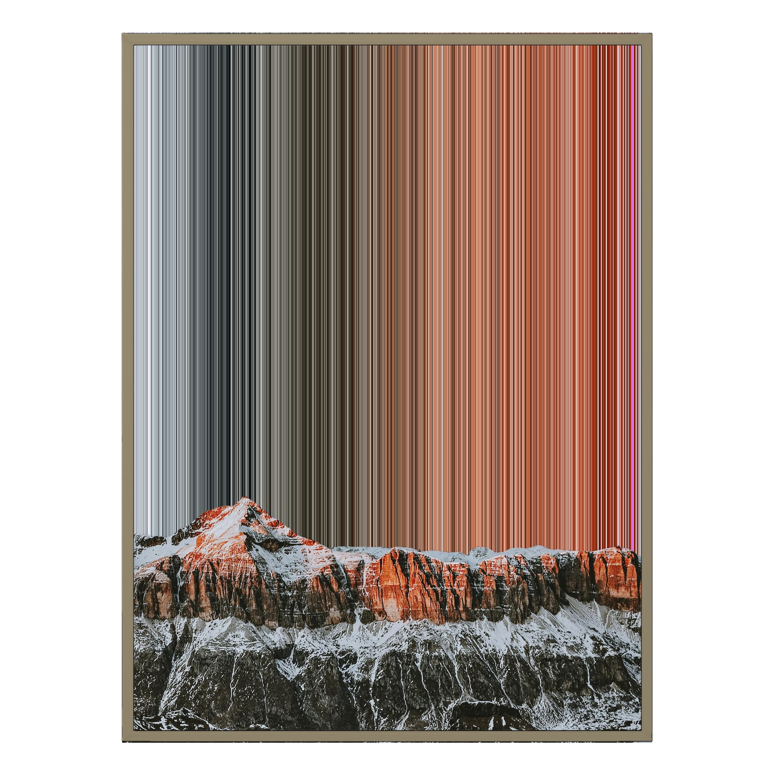 34×46" Metallic Float Frame Canvas - Natural Frame variant