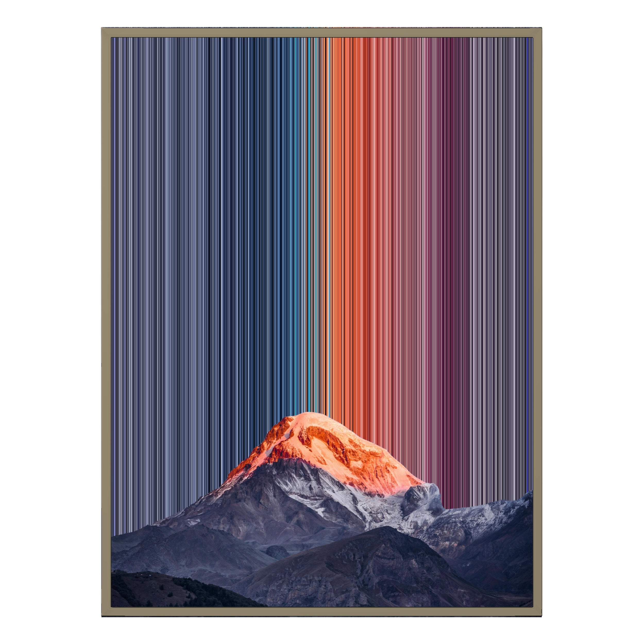 34×46" Metallic Float Frame Canvas - Natural Frame variant