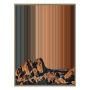 34×46" Metallic Float Frame Canvas - Natural Frame variant